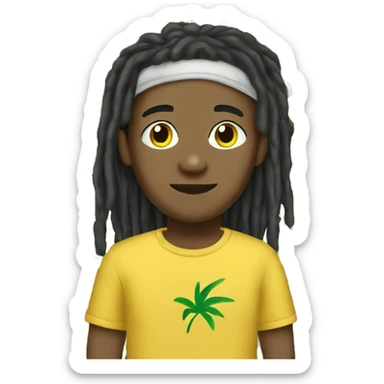 Jamacian boy lighskin and dreads sticker