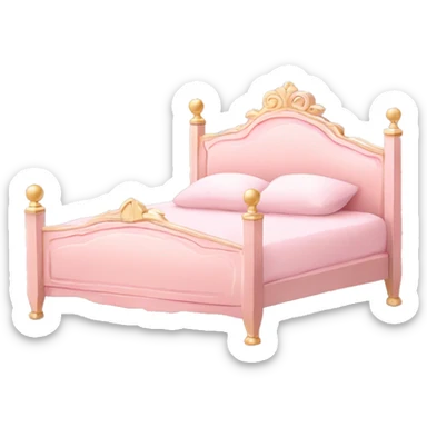 Pale pink princess bed sticker