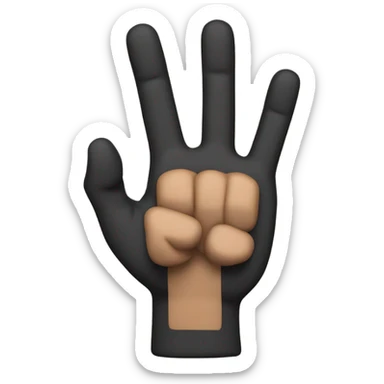 hand making a letter K sticker