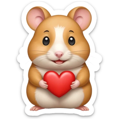 happy love smile hamster sticker