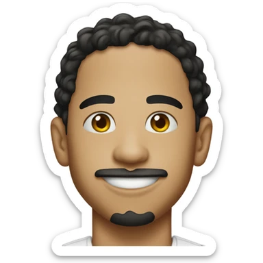 Anthony Ramos with facial hair smiling sticker