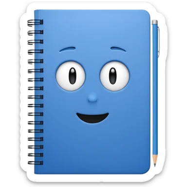 Blue notebook sticker