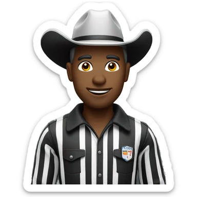 Referee cowboy black sticker