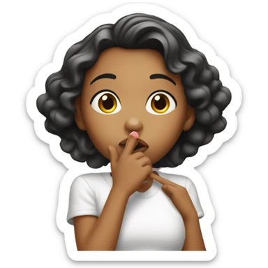 Girl blowing a kiss sticker