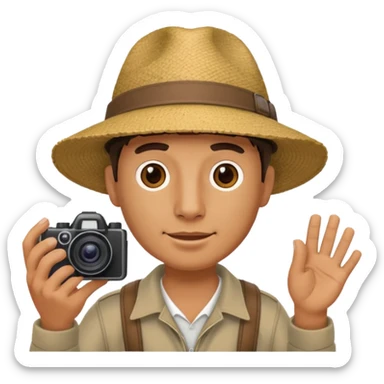 Male tourist in Peru sticker