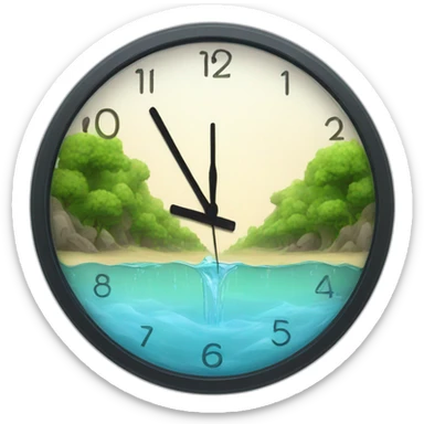 clock water sticker