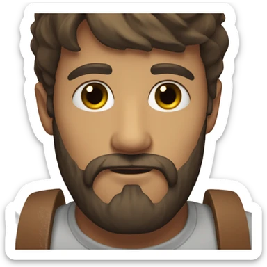 bearded male portrait close up with hazel eyes sticker