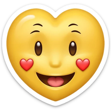 Smiley face, heart eyes, drooling, in love sticker