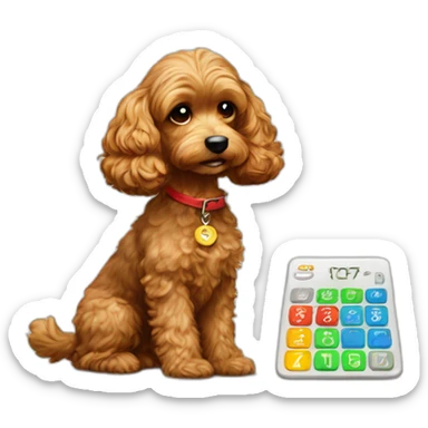 Cockapoo calculating price sticker