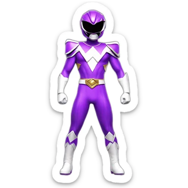 purple power ranger full body sticker