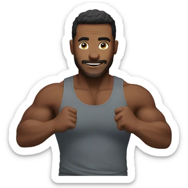 Man doing workout sticker