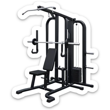 gym cable machine exercise sticker