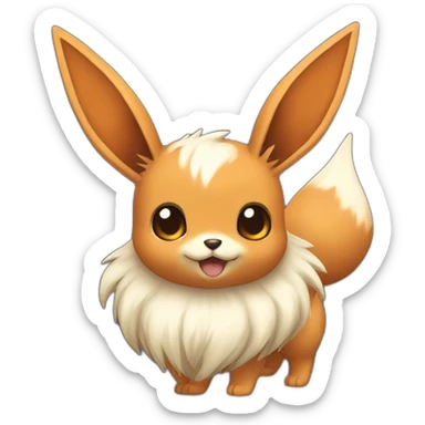 Eevee orange flaeron sticker