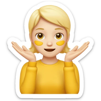 yellow emoji who do fingermouthing pose sticker