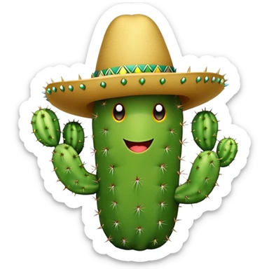 cactus with sombrero  sticker