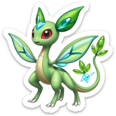Meloetta-Flygon-Celebi-Cresselia-Zygarde-Electrike-Fakémon-fusion, full body sticker