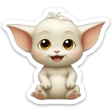 baby grogu shrugging sticker