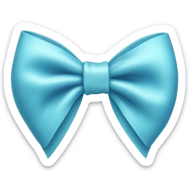 Light blue bow sticker