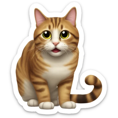 À silly cat  sticker