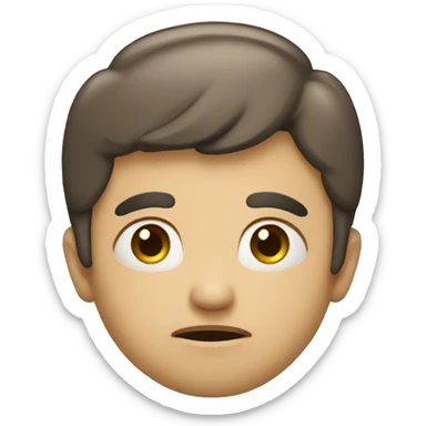 Person with a doubtful face asking a question sticker