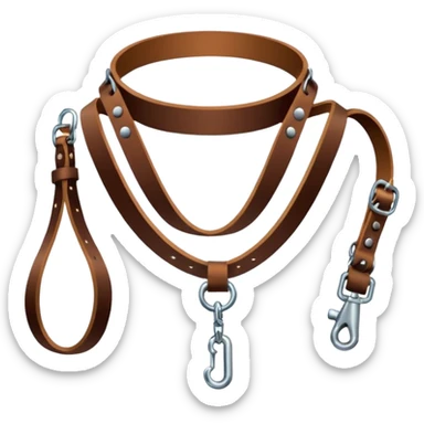 Leash – collar with leash hanging sticker
