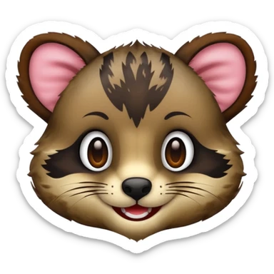 civet emoji with yummy face sticker