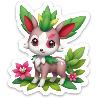 Meloetta-Shaymin-Skiddo-Pokémon-Fakémon-creature sticker