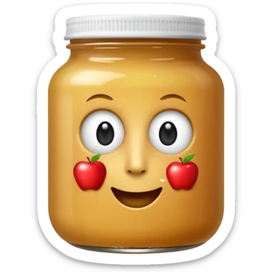 apple sauce jar labeled apple sauce (without a face) sticker