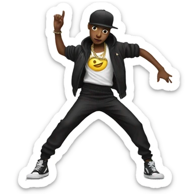 Hip hop dancer sticker
