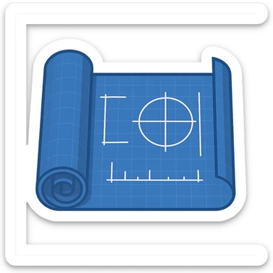 blueprint roll in general style sticker