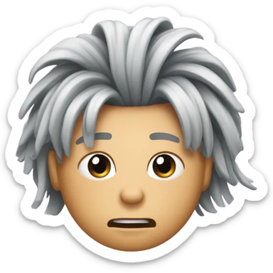 wig being snatched  sticker