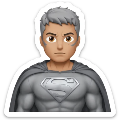 Gray superhero. make sure no logo in chest  sticker