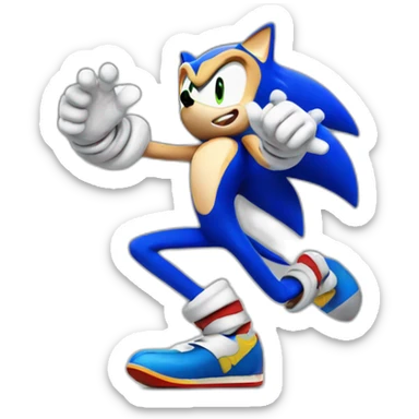Sonic saludando sticker