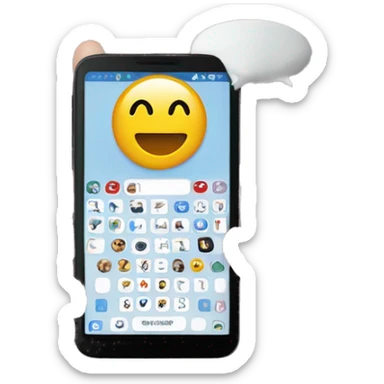 Un cellulare con tantissimi messaggi  sticker