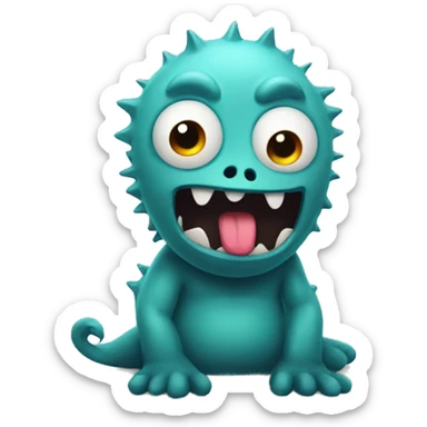 Cute little moster sticker