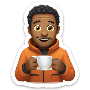 Nemo drinking coffee sticker