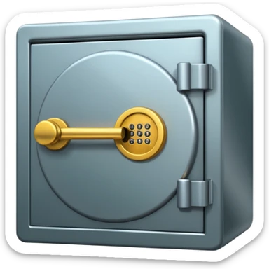 safe deposit box in a bank sticker