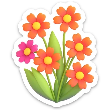 beautiful flower sticker