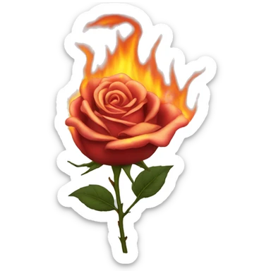 BURNING ROSE sticker