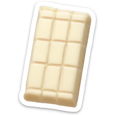 white chocolate bar with baby pink details sticker