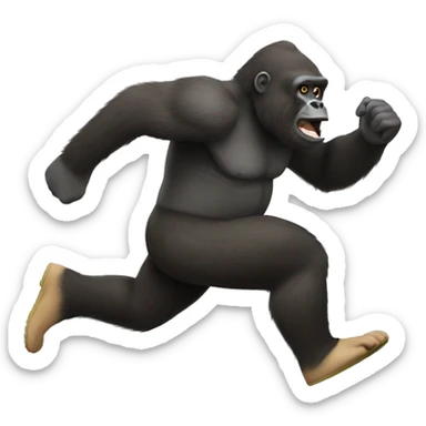 gorila corriendo sticker