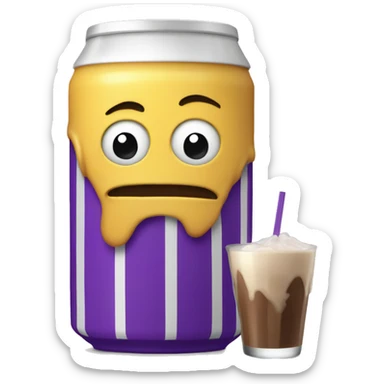 fanum drinking grimace shake sticker
