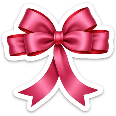 cherry red ribbon with roses on it sticker