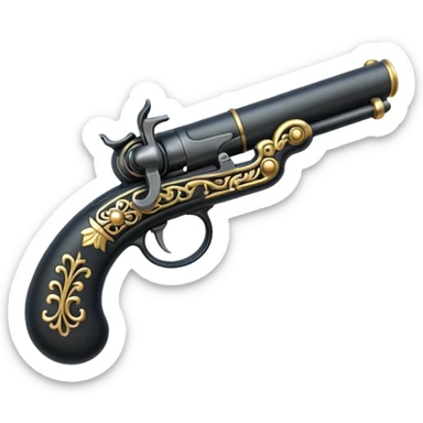 Flintlock pistol sticker