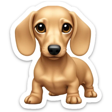 Light beige mini dachshund sticker