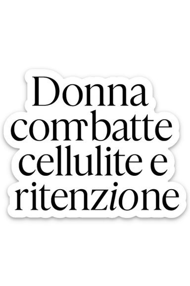 Donna combatte cellulite e ritenzione sticker