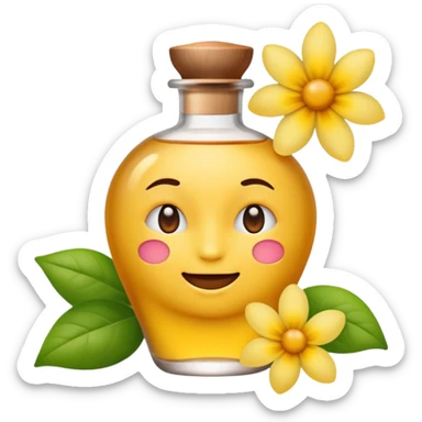 create a fragrance smelling emoji in the style of iphone sticker