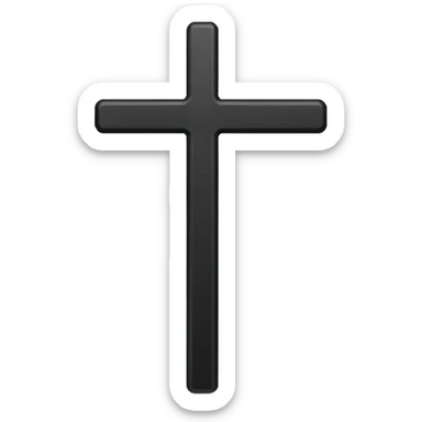 cross bar emoji iphone black sticker