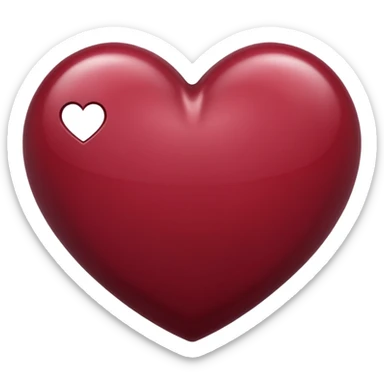 Maroon heart sticker