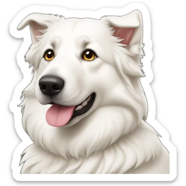 white-swiss-shepherd-dog sticker